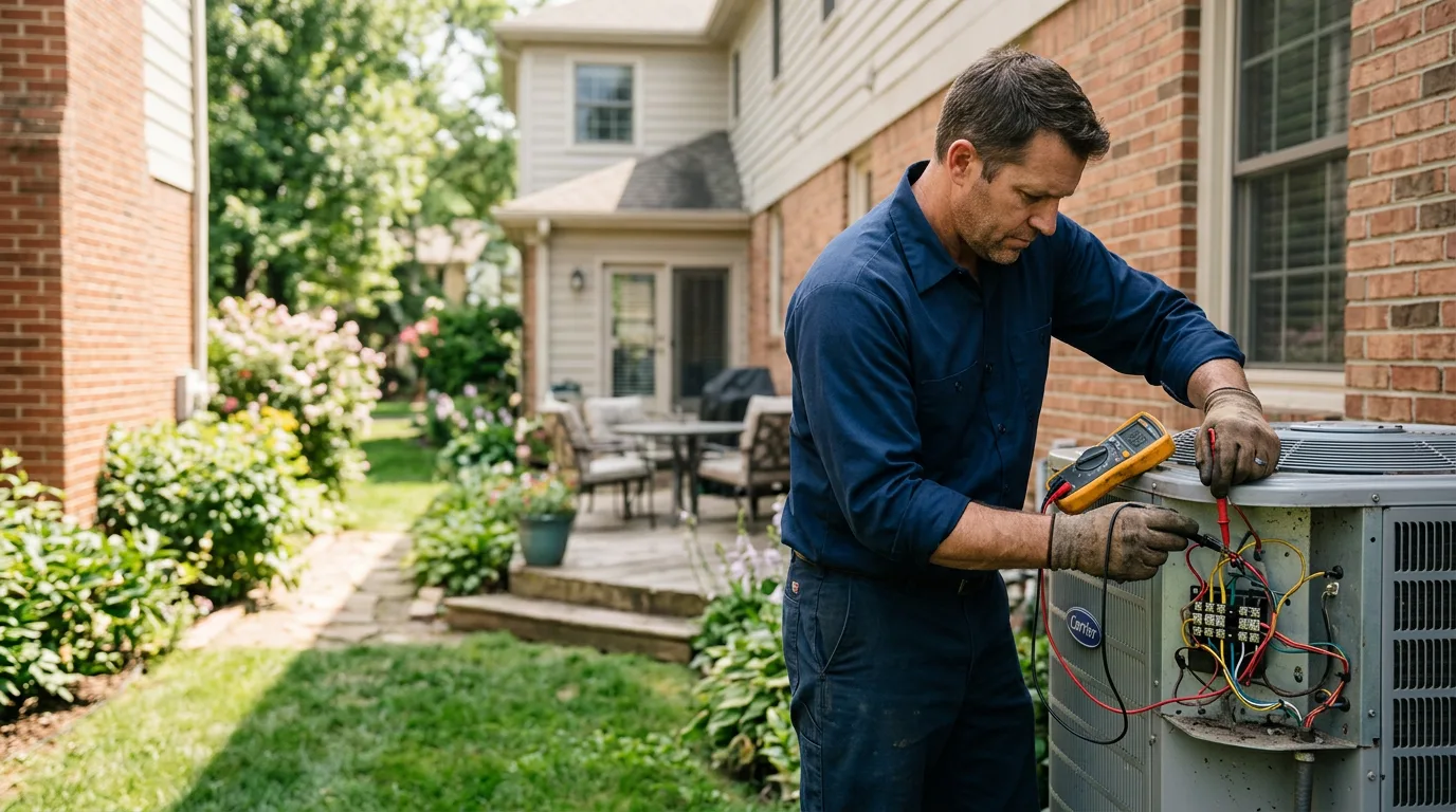 HVAC technician working near Beulah, ND